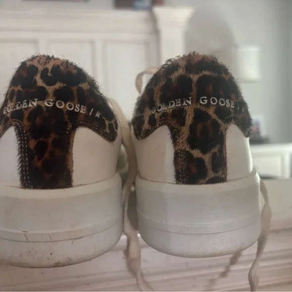 Authentic GG White Sneakers with Animal Print Accent - Picture 4 of 4